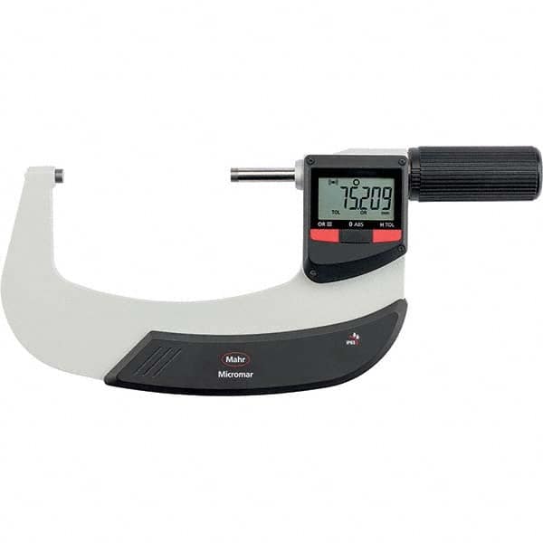 Mahr - Electronic Outside Micrometers Type: Standard Minimum Measurement (Decimal Inch): 3.0000 - Exact Tool & Supply