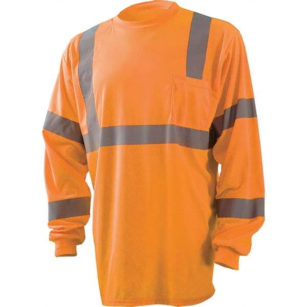 OccuNomix - Size S Hi-Vis Orange High Visibility Long Sleeve T-Shirt - Exact Tool & Supply