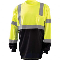 OccuNomix - Size S Hi-Vis Yellow & Black High Visibility Long Sleeve T-Shirt - Exact Tool & Supply