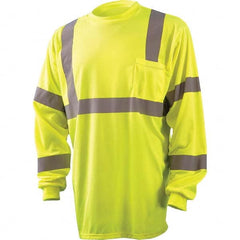 OccuNomix - Size S Hi-Vis Yellow High Visibility Long Sleeve T-Shirt - Exact Tool & Supply