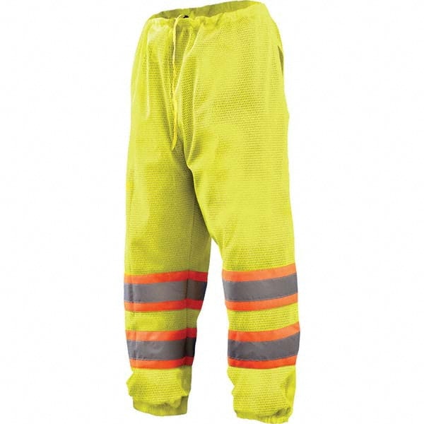 OccuNomix - Size L/XL Hi-Viz Yellow Polyester Hi-Visibility Pants - Exact Tool & Supply