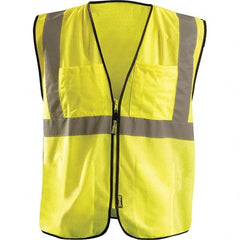 OccuNomix - Size 4X/5X L Hi-Vis Yellow Mesh Surveyor's High Visibility Vest - Exact Tool & Supply