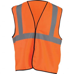 OccuNomix - Size L/XL HI-Vis Orange Solid General Purpose High Visibility Vest - Exact Tool & Supply