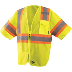 OccuNomix - Size 4XL Hi-Vis Yellow Mesh General Purpose High Visibility Vest - Exact Tool & Supply