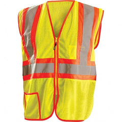 OccuNomix - Size XL Hi-Vis Yellow Mesh General Purpose High Visibility Vest - Exact Tool & Supply
