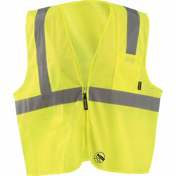 OccuNomix - Size 5XL Hi-Vis Yellow Mesh General Purpose High Visibility Vest - Exact Tool & Supply