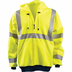 OccuNomix - Size S Hi-Viz Yellow High Visibility Sweatshirt - Exact Tool & Supply