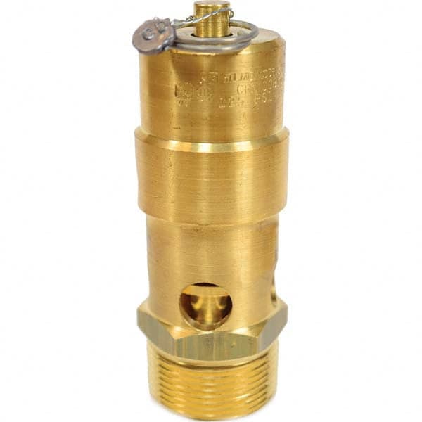 1-1/4″ Inlet, ASME Safety Valve MNPT Ends, 250 Max psi, Brass
