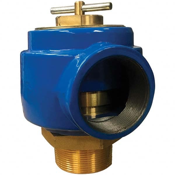3″ Inlet, 3″ Outlet, Noncode Safety Relief Valve MNPT Ends, 5 Max psi, Brass