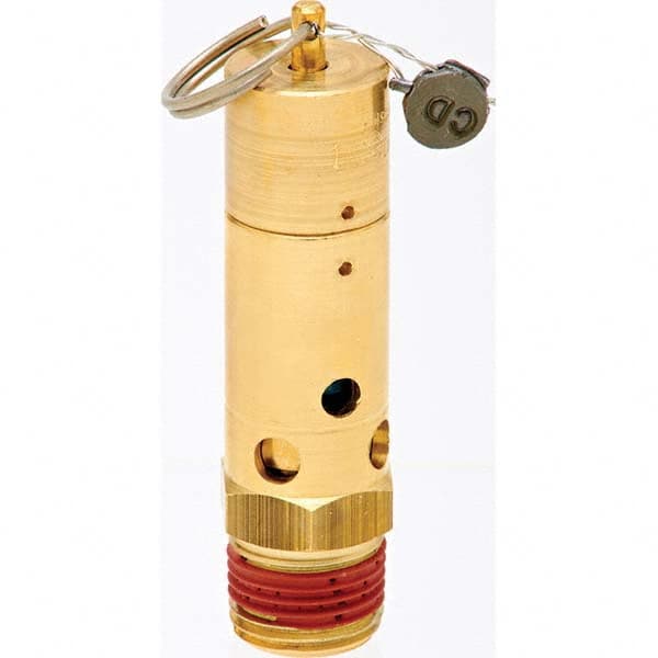 1/2″ Inlet, ASME Safety Valve MNPT Ends, 225 Max psi, Brass