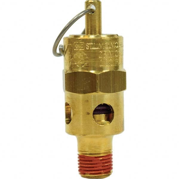 1/8″ Inlet, ASME Safety Valve MNPT Ends, 75 Max psi, Brass
