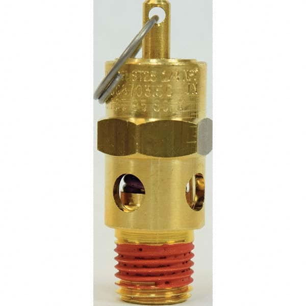 1/4″ Inlet, ASME Safety Valve MNPT Ends, 150 Max psi, Brass