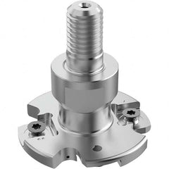 Seco - Combimaster Connection, 1/4" Cutting Width, 0.6024" Depth of Cut, 2" Cutter Diam, 4 Tooth Indexable Slotting Cutter - Exact Tool & Supply