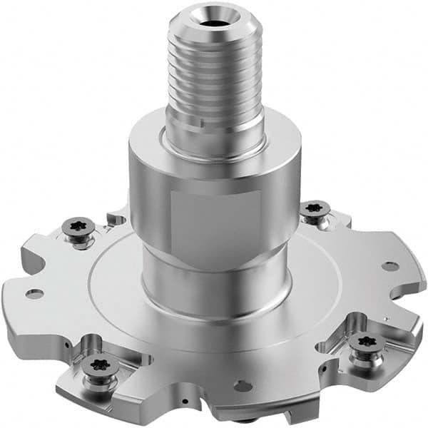 Seco - Combimaster Connection, 1/4" Cutting Width, 0.9606" Depth of Cut, 3" Cutter Diam, 8 Tooth Indexable Slotting Cutter - Exact Tool & Supply