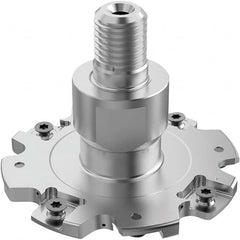 Seco - Combimaster Connection, 1/4" Cutting Width, 0.9606" Depth of Cut, 3" Cutter Diam, 8 Tooth Indexable Slotting Cutter - Exact Tool & Supply