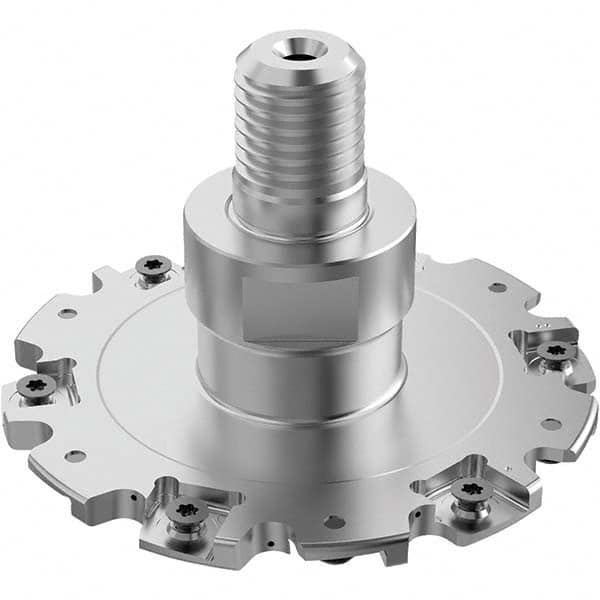 Seco - Combimaster Connection, 1/4" Cutting Width, 1.3228" Depth of Cut, 4" Cutter Diam, 12 Tooth Indexable Slotting Cutter - Exact Tool & Supply