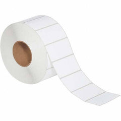 Value Collection - Pack of 4 Rolls, 3,000 Labels per Roll, 4" x 2" White Topcoated Facestock Thermal Labels - Exact Tool & Supply