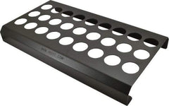 Huot - 27 Collet, ER40 Steel Collet Rack and Tray - 9-1/8 Inch Wide x 2 Inch High x 17 Inch Long - Exact Tool & Supply
