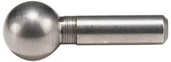 Jergens - 1/2" Ball Diam, 1/4" Shank Diam, Steel Standard Tooling Ball - 1-1/2" Ball Center to Shank Bottom - Exact Tool & Supply