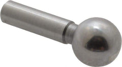 Jergens - 1/4" Ball Diam, 1/8" Shank Diam, Steel Standard Tooling Ball - 9/16" Ball Center to Shank Bottom - Exact Tool & Supply