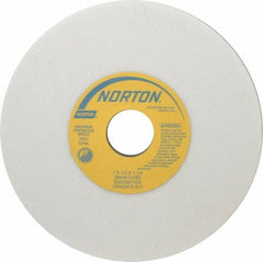 Norton - 7" Diam x 1-1/4" Hole x 1/2" Thick, G Hardness, 46 Grit Surface Grinding Wheel - Aluminum Oxide, Type 1, Coarse Grade, 3,600 Max RPM, Vitrified Bond, No Recess - Exact Tool & Supply