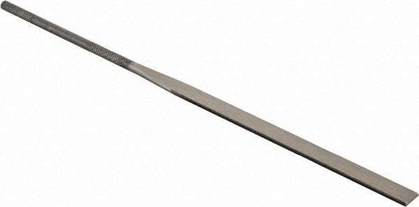 Grobet - 5-1/2" Needle Precision Swiss Pattern Round File - Round Handle - Exact Tool & Supply
