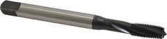 Emuge - 1/4-28 UNF, 3 Flute, 15° Helix, Modified Bottoming Chamfer, Nitride/Oxide Finish, Cobalt Spiral Flute STI Tap - Right Hand Flute, 3.543" OAL, 0.318" Shank Diam, 0.669" Thread Length, 3BX Class of Fit, Series Rekord D-Ti - Exact Tool & Supply
