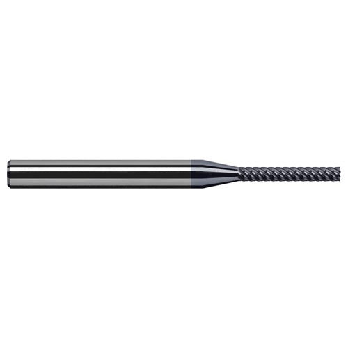 Variable Helix End Mills for Free Machining Steels - Finishers - 1.000mm Cutter Diameter × 3.000mm Length of Cut Carbide Square End Mill Finisher for Free Machining Steels, 5 Flutes, AlTiN Coated - Exact Tool & Supply