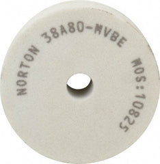 Norton - 80 Grit Aluminum Oxide Type 1 Internal Grinding Wheel - 3" Diam x 1/2" Hole x 1" Thick, 10,825 Max RPM, Type 1 Medium Grade, M Hardness, Vitrified Bond, No Recess - Exact Tool & Supply