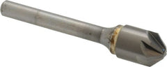 SGS - 1/2" Head Diam, 1/4" Shank Diam, 6 Flute 90° Solid Carbide Countersink - Exact Tool & Supply