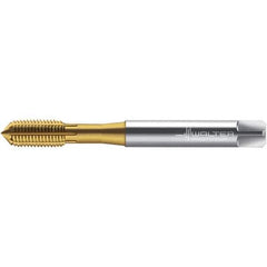 Walter-Prototyp - M2.5x0.45 DIN 2174 6GX 2.290 Thread Limit Bottoming Thread Forming Tap - Powdered Metal High Speed Steel, TiN Finish, 51.16mm OAL, 4mm Thread Length, Right Hand Thread, Series TC420 - Exact Tool & Supply