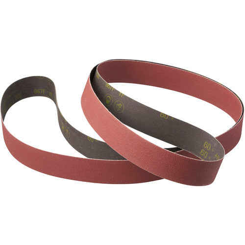 3M Cubitron II Cloth Belt 967F 24+ ZF-weight 4″ × 160″ Film-lok Single-flex - Exact Tool & Supply
