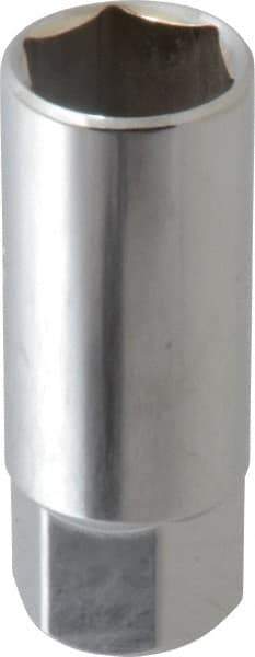 Proto - 13/16", 1/2" Drive, Spark Plug Hand Socket - 6 Points, 2-47/64" OAL, Chrome Finish - Exact Tool & Supply