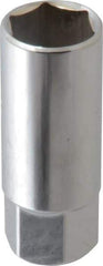Proto - 13/16", 1/2" Drive, Spark Plug Hand Socket - 6 Points, 2-47/64" OAL, Chrome Finish - Exact Tool & Supply