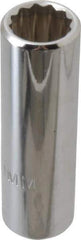 Proto - 3/8" Drive, Deep Hand Socket - 12 Points, 2-1/8" OAL, Chrome Finish - Exact Tool & Supply