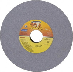 Norton - 7" Diam x 1-1/4" Hole x 3/4" Thick, K Hardness, 80 Grit Surface Grinding Wheel - Aluminum Oxide, Medium Grade, 3,600 Max RPM, Vitrified Bond - Exact Tool & Supply