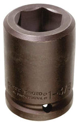 Proto - #5 Spline Drive, 1" Socket, Impact Socket - 6 Points, 3-1/8" OAL - Exact Tool & Supply
