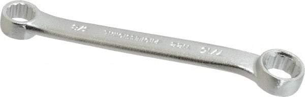 Proto - 3/8" x 7/16" 12 Point Box Wrench - Double End, 37/64" Head Diam x 19/64" Head Thickness, 4-5/8" OAL, Steel, Satin Finish, 15° Offset - Exact Tool & Supply