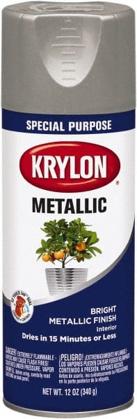 Krylon - Aluminum (Color), Metallic, Aerosol Spray Paint - Exact Tool & Supply