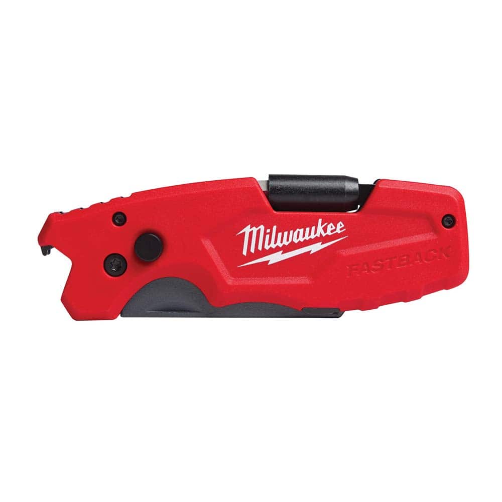 Milwaukee Tool - Utility Knives, Snap Blades & Box Cutters; Type: Folding Utility Knife ; Blade Type: Utility ; Number of Blades Included: 1 ; Number of Blades: 1 ; Handle Material: Plastic ; Color: Red - Exact Tool & Supply