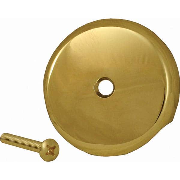 Jones Stephens - Shower Heads & Accessories Type: Overflow Plate Finish/Coating: Polished Brass - Exact Tool & Supply