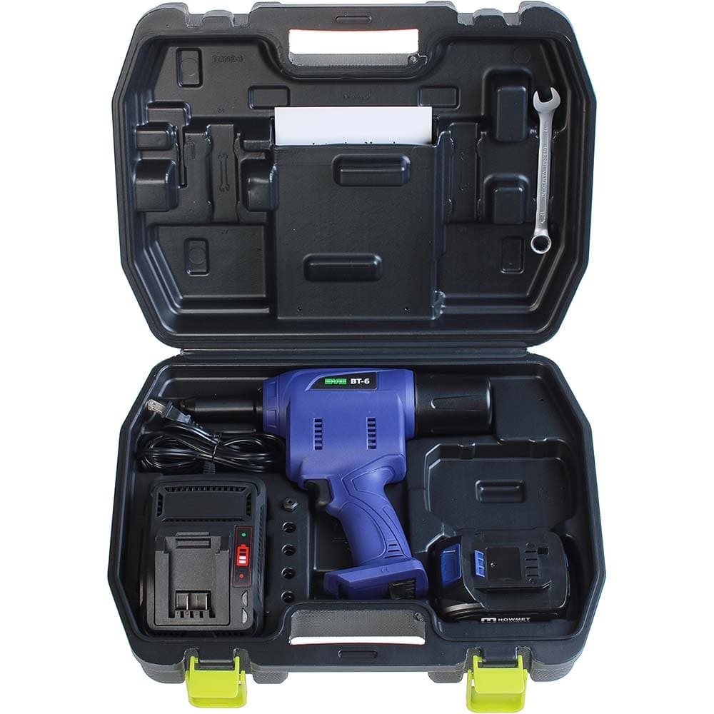 Marson - Cordless Riveters Fastener Type: Cordless Electric Riveter Closed End Rivet Capacity: 3/16 to 1/4 - Exact Tool & Supply