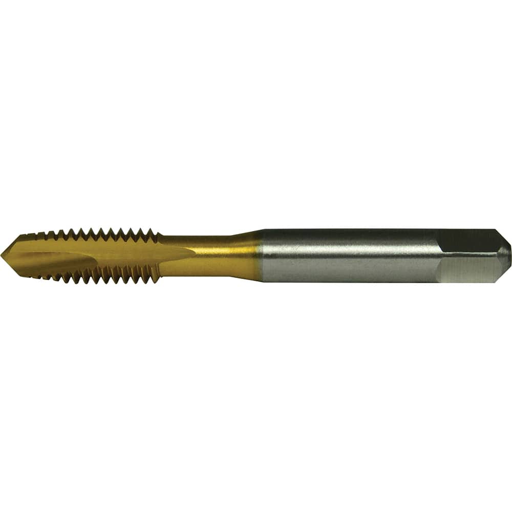Greenfield Threading - 5/16-18 UNC Class 2B/3B 2-Flute TiN Finish High Speed Steel Spiral Point Tap - Exact Tool & Supply