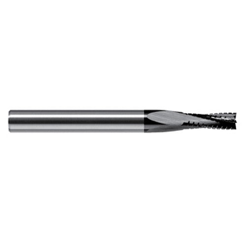 End Mills for Composites - 0.2500″ (1/4″) Cutter Diameter × 0.7500″ (3/4″) Length of Cut Carbide Square Chipbreaker Cutter, 6 Flutes, Amorphous Diamond Coated - Exact Tool & Supply