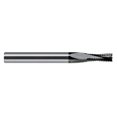 End Mills for Composites - 0.2500″ (1/4″) Cutter Diameter × 0.7500″ (3/4″) Length of Cut Carbide Square Chipbreaker Cutter, 6 Flutes, Amorphous Diamond Coated - Exact Tool & Supply