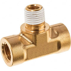 USA Sealing - 3/8" Brass Pipe Branch Tee - Exact Tool & Supply
