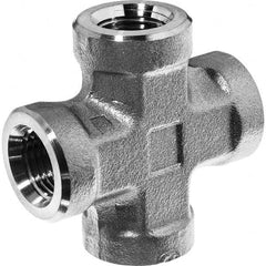 USA Sealing - 1/2" Galvanized Steel Pipe Female Cross - Exact Tool & Supply