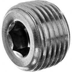 USA Sealing - 1/2" 316 Stainless Steel Pipe Hex Socket Plug - Exact Tool & Supply