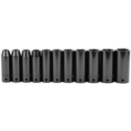 STANLEY® 1/2" Drive 11 Piece Fractional Deep Impact Socket Set – 6 Point - Exact Tool & Supply