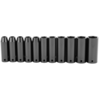 STANLEY® 1/2" Drive 11 Piece Metric Deep Impact Socket Set – 6 Point - Exact Tool & Supply